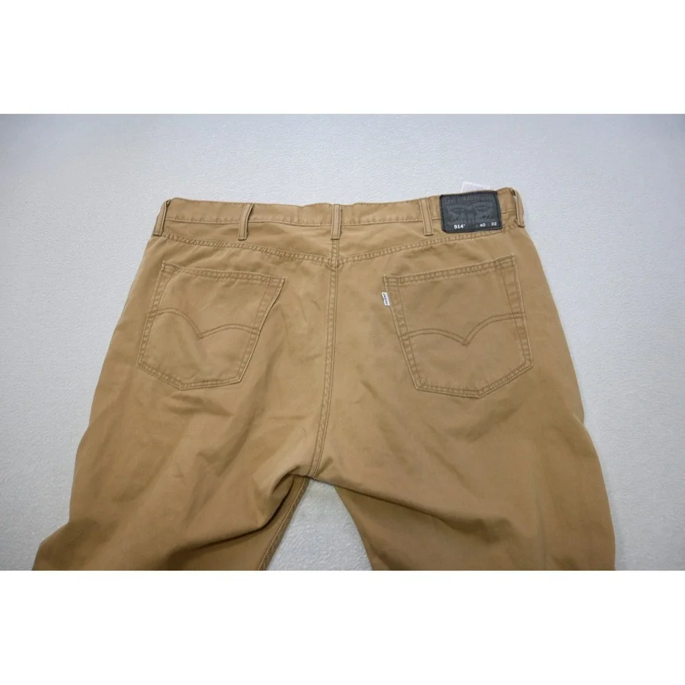 Levi's 514 Straight Fit Pants Mens‎ 40x32 Tan Cotton Twill Casual Excellent